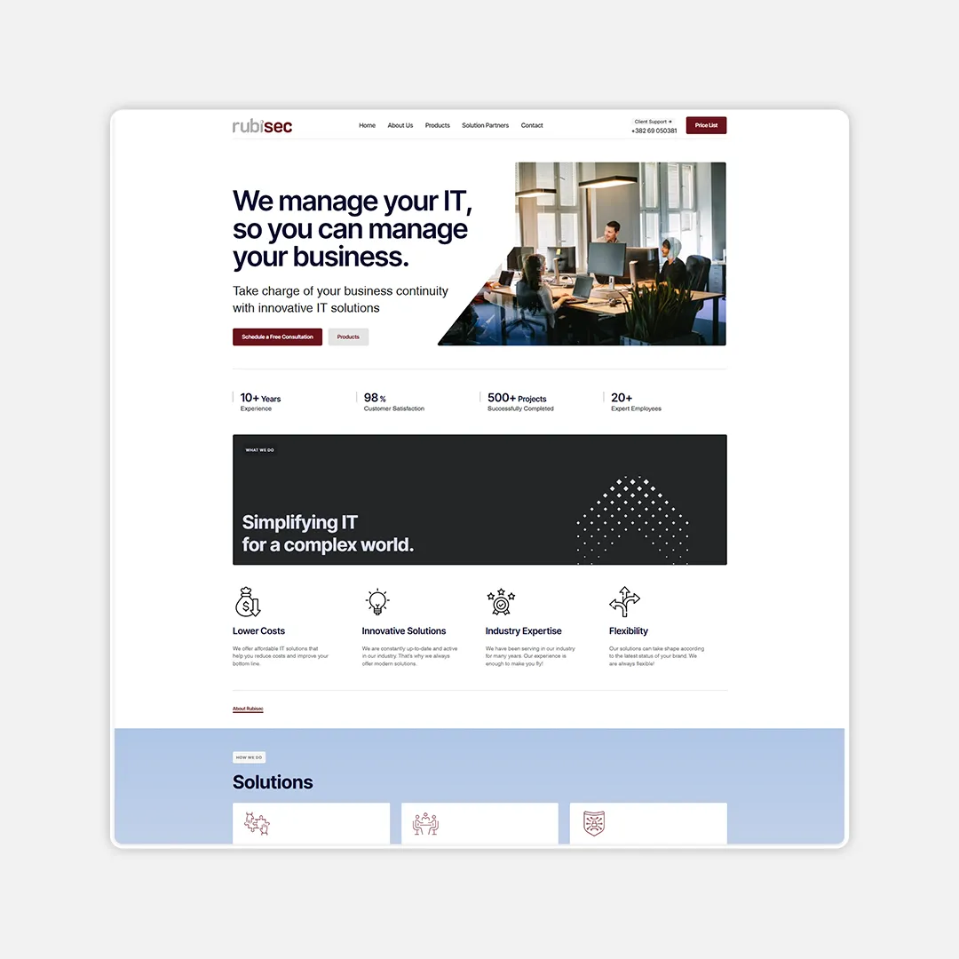 Rubisec – Kurumsal Web Tasarım